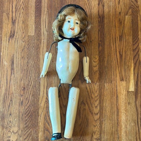 Antique Doll w/dress - Picture 4 of 16